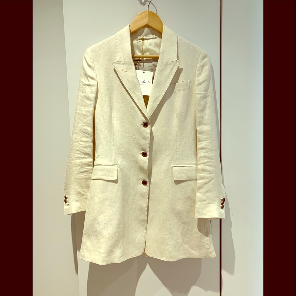 Luxury summer linen blazer